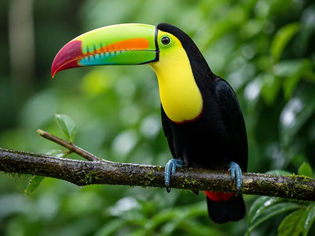 Keel-billed & chestnut-mandibled toucans
